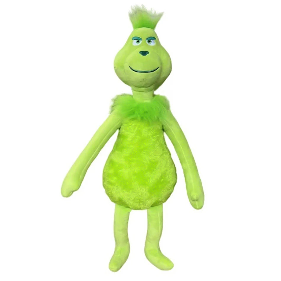 Green Shaggy Anime Figure – Green-Haired Monster Plush Doll, Christmas Decoration & Birthday Gift for Kids