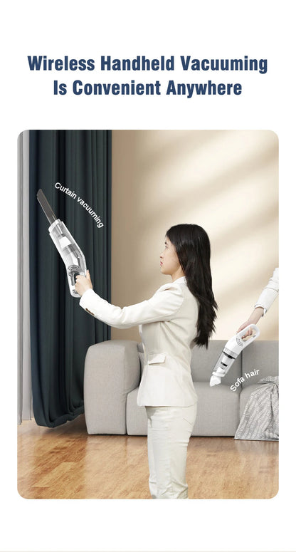 Handheld Rechargeable Vacuum Cleaner – Portable Wireless Dual-Purpose Car & Home Dust Catcher 10000PA