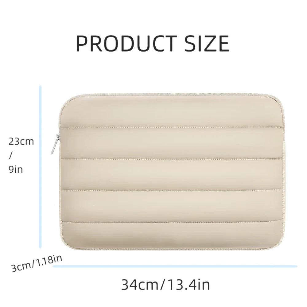 Puffy Laptop Sleeve 13-14 Inch — Protective Laptop Cover for Women, Fits iPad Pro 12.9, MacBook Pro 14, MacBook Air 13, and Tablets
