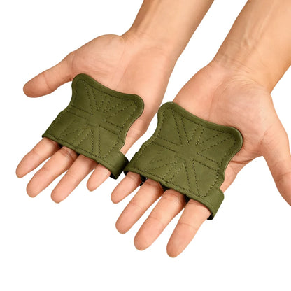 Fitness Four-Finger Gloves – Breathable Anti-Slip Leather Weightlifting Gloves with Shock Absorption for Men & Women