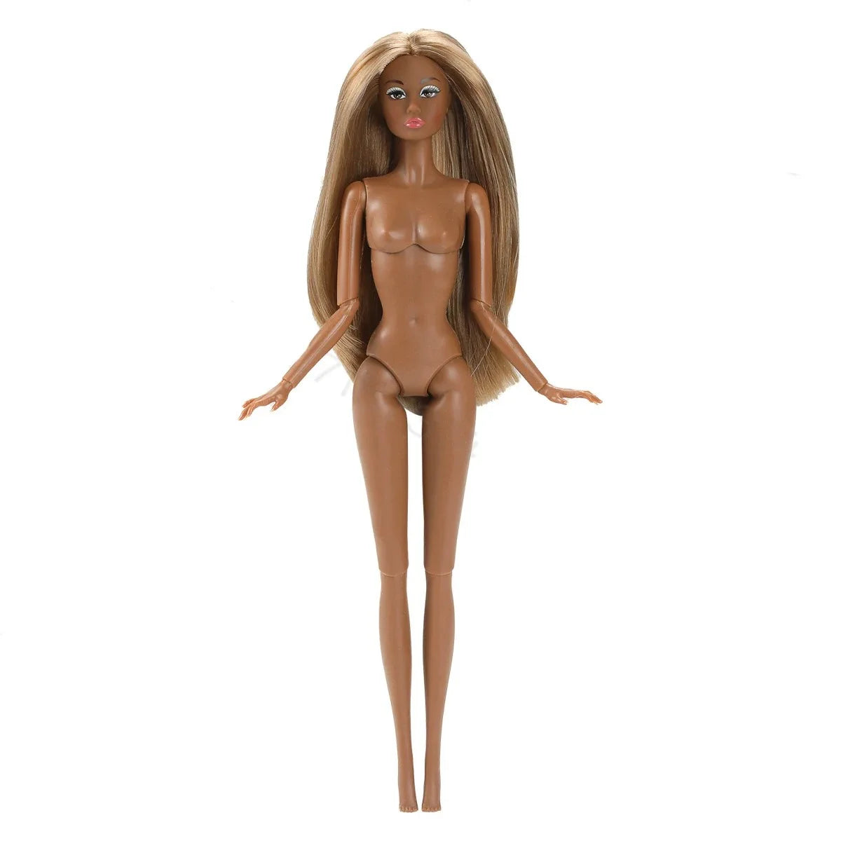 32cm Star FR Supermodel Doll — 1/6 Nude Fashion Doll with Trend Makeup, Curly & Straight Hair, White/Black/Wheat Skin DIY Dress-Up Toy