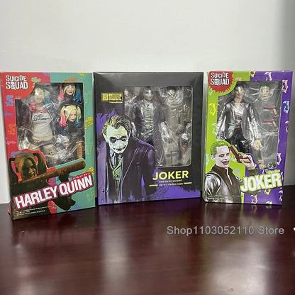 SHF Joker & Harley Quinn Action Figures – Movie & Anime Horror Models, Joint Movable Toys, Halloween Gifts