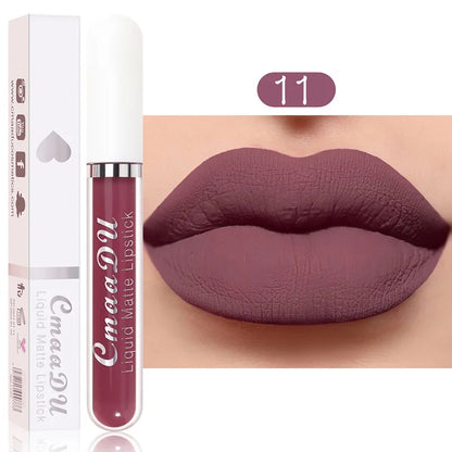 Sexy Long-Lasting Velvet Matte Lip Gloss – Waterproof, Non-Stick Red Liquid Lipstick for Women