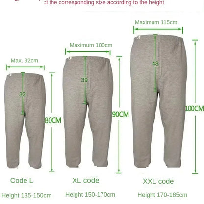 Adult Leak-Proof Cotton Incontinence Pants – Washable Cloth Diaper for Bedridden Elderly