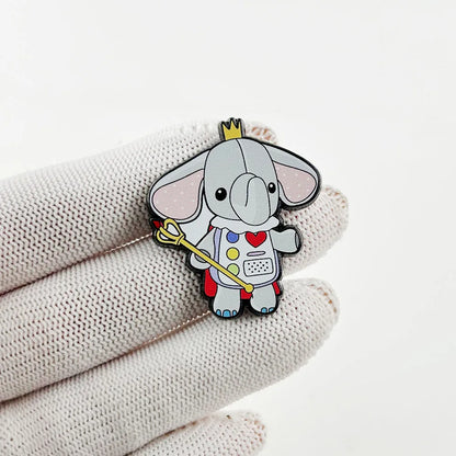 Cutie the Elephant Brooch – Kawaii Animal Lapel Pin, Action Adventure Game It Takes Two, Gamer Couple Gift