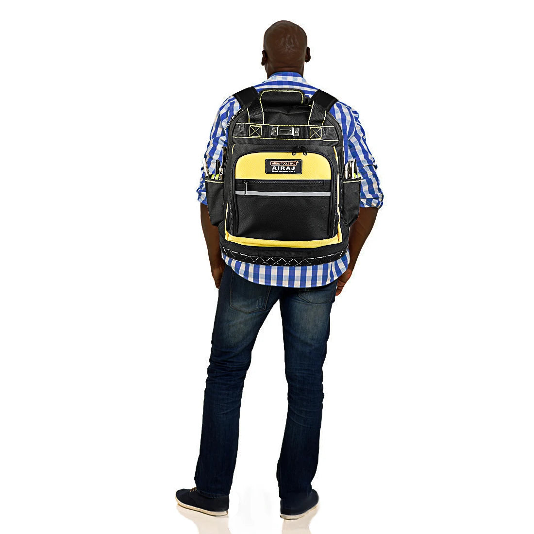 AIRAJ Waterproof Tool Backpack – Heavy Duty Organizer Bag for Electricians & Plumbers