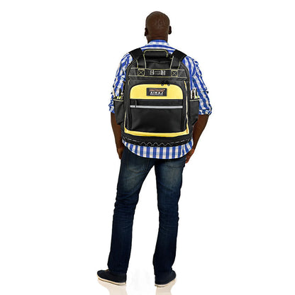 AIRAJ Waterproof Tool Backpack – Heavy Duty Organizer Bag for Electricians & Plumbers