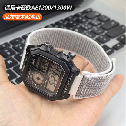 Nylon Sport Watch Band for Casio AE-1200WH AE-1300 W-218 - Fashion Replacement Wrist Strap
