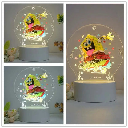 SpongeBob & Patrick Star 3D Night Light — Cartoon Animation Creative Decorative Lamp for Children’s Room