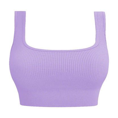 Women’s Seamless Yoga Sports Bra - Backless Fitness Crop Vest for Gym, Training & Outdoor Workouts