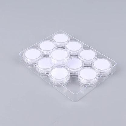 Transparent Round Gemstone Display Box – Jewelry, Gems, Loose Diamond Storage Container with Lid