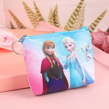 Disney Frozen Elsa & Sofia Coin Purse – Kawaii Princess Cartoon PU Wallet for Kids Gifts