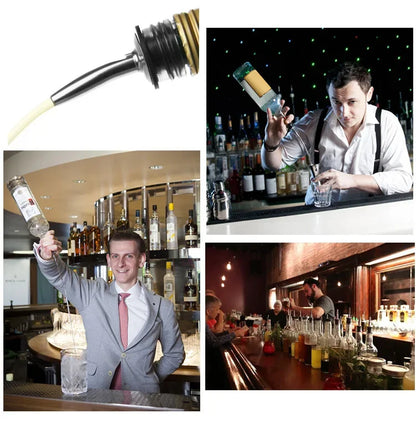 Wine Bottle Stopper & Pourer - Leak-Proof Liquor Dispenser, Sauce Nozzle & Bottle Cap Tool