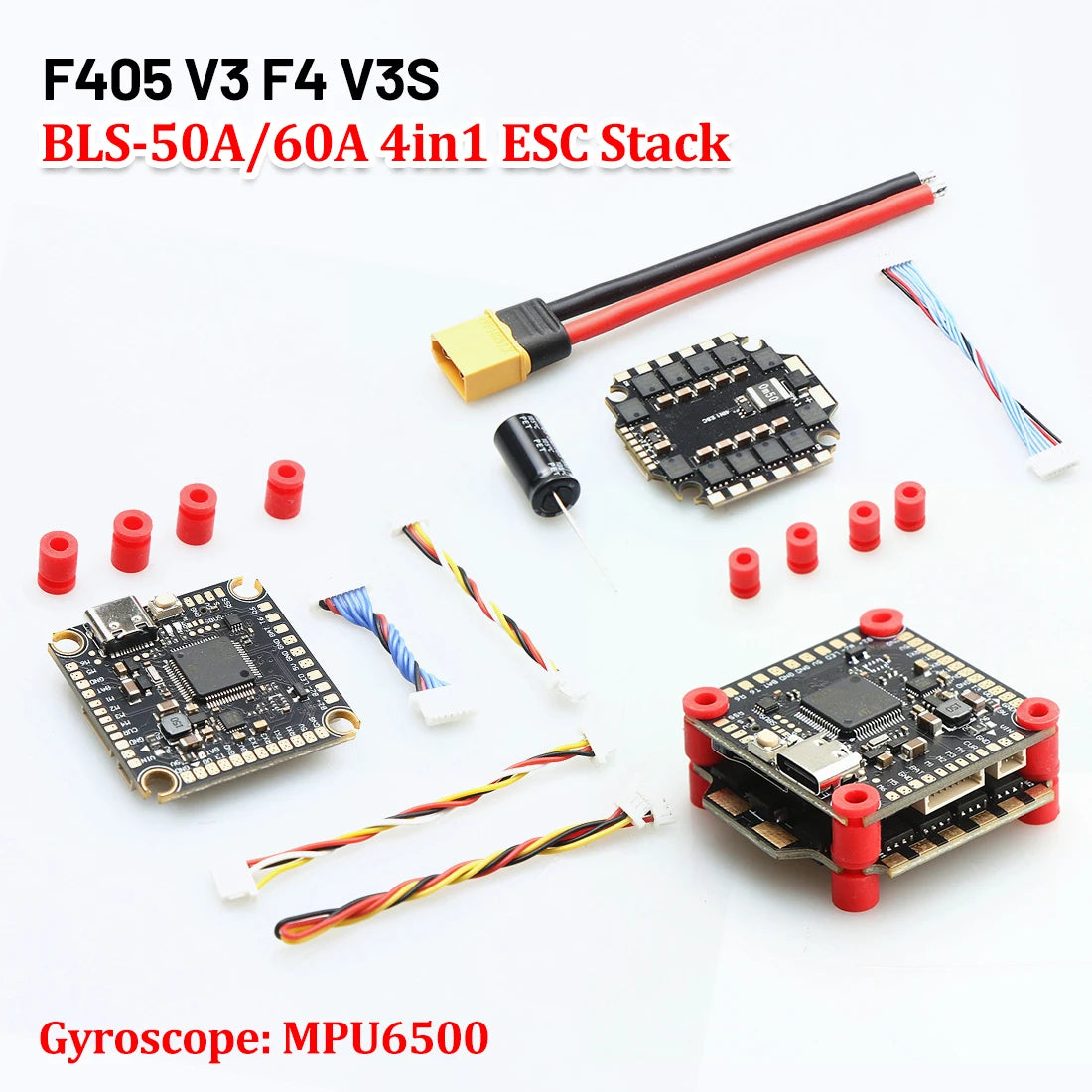 F405 V3 Flight Controller 2–6S + BLS 50A/60A 4-in-1 ESC Stack — BetaFlight/INAV for FPV Drones