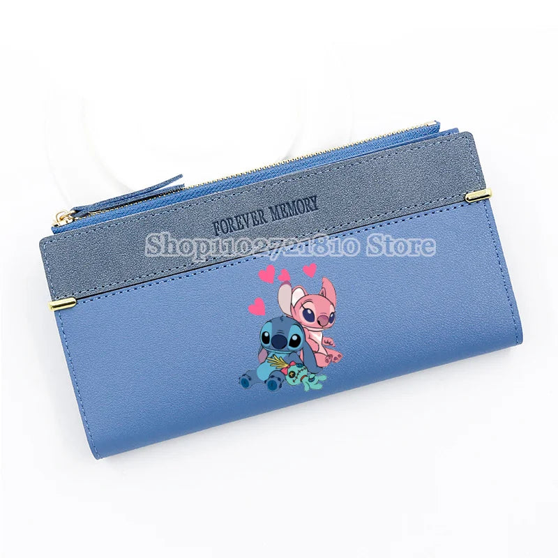 Disney Stitch Wallet for Women – Large Capacity Cartoon Coin Purse & Card Holder Clutch