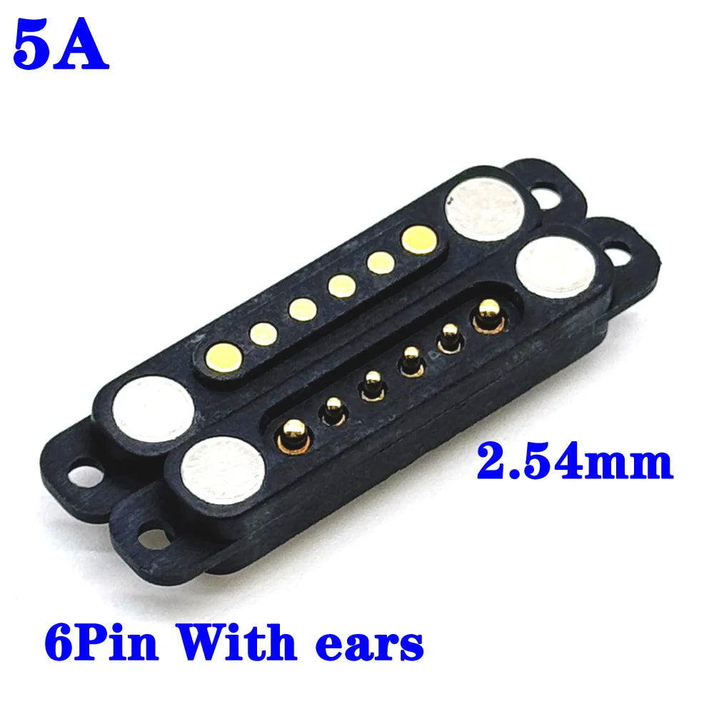 Magnetic Pogo Pin Connector - 5A Waterproof High-Current Spring Probe Male Female DC Charging Connector, 2/3/4/5/6/7/8 Pin