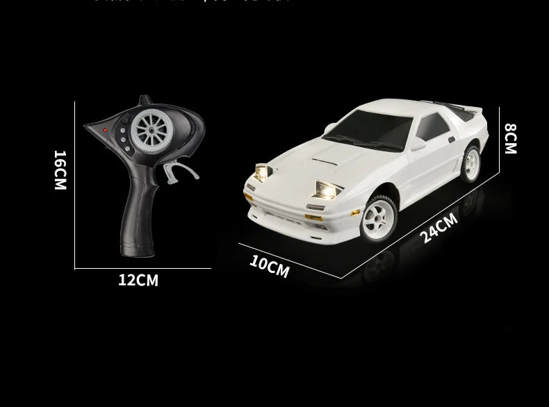 1:18 Skymaker AE86 & RX-7 FC RC Drift Cars with 2.4G Remote, ESP Gyroscope & LED Lights – Mini Racing Toy Cars