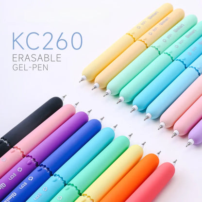 Cute Eggshell Erasable Gel Pens - Retractable Fine-Point Pens with Vibrant Erasable Ink for School, Office & Writing