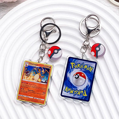 Pokemon Acrylic Keychain Charms - Pikachu Bulbasaur Jigglypuff Bag Pendant Backpack Accessories Gift