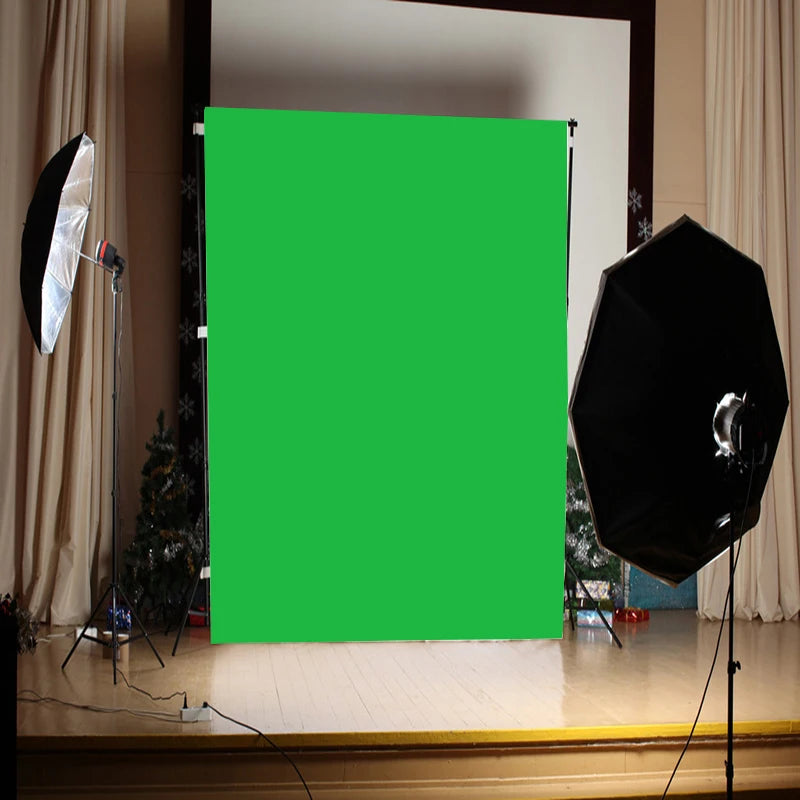 Solid Color Photography Background | Green White | 3x5ft or 5x7ft | Studio Video Photo Party Props Backdrop | Vinyl Fabric