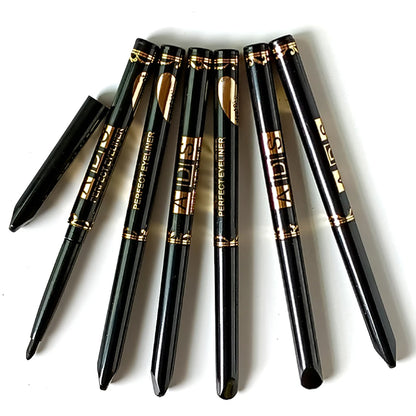 2pcs Waterproof Black & Brown Eyeliner Pencils – Smudge-Proof Long-Lasting High-Pigment Eye Makeup for Beginners