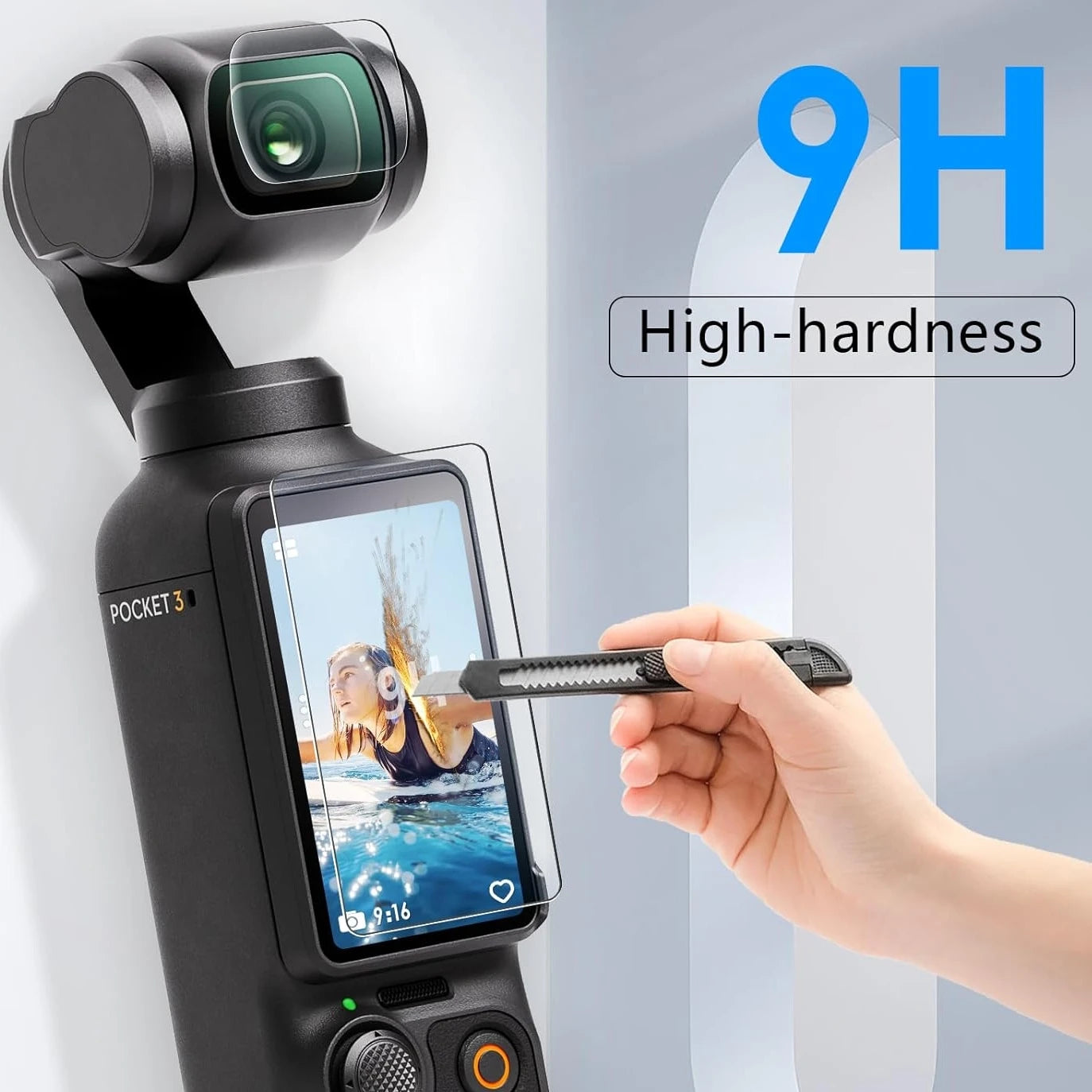 Tempered Glass Screen Protector for DJI OSMO Pocket 3 – 9H HD Anti-Scratch Lens Cover Accessory