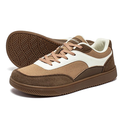 HOBIBEAR Unisex Wide-Toe Sneakers — Minimalist Lace-Up Mesh Casual Shoes, Non-Slip Comfort for Men & Women