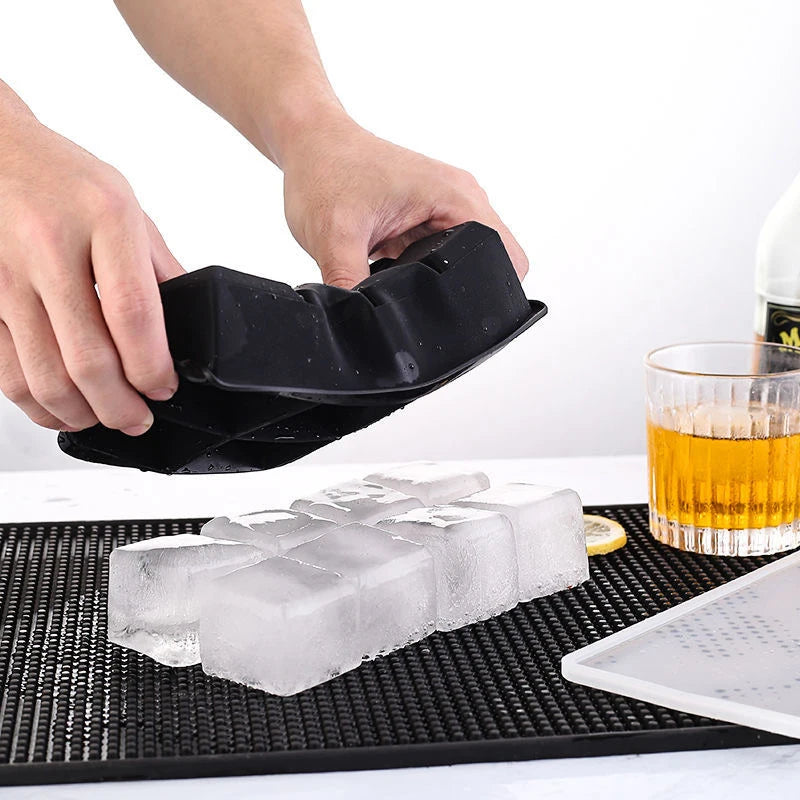 Large Silicone Ice Cube Tray — 4/6/8/15 Grid Mold for Bar, Pub, DIY Ice Blocks