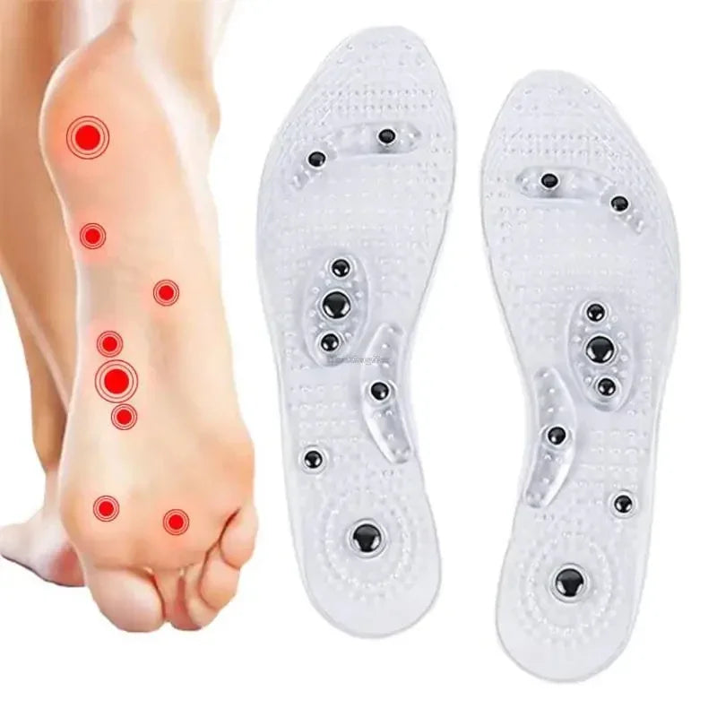 Magnetic Acupressure Foot Massage Insoles – Silicone Pain Relief & Therapy Inserts