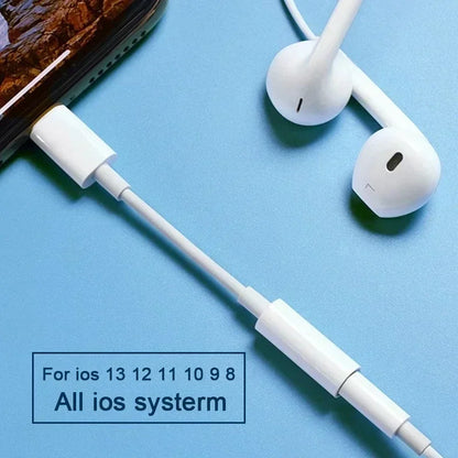Lightning to 3.5mm Headphone Adapter for iPhone 11-15, Pro Max, SE 2020, XS, XR, X, 8, 7 – AUX Audio Cable for iOS Devices