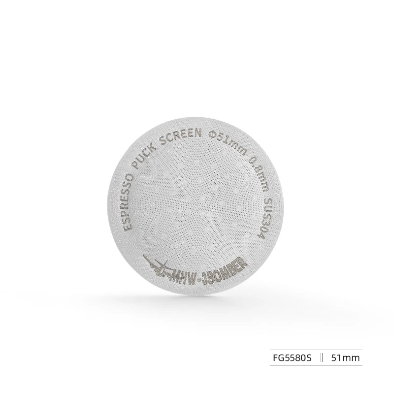 MHW-3BOMBER Espresso Puck Screen – 51/53/58.5mm Reusable Stainless Steel Coffee Filter, 0.8/0.2mm Thickness Coffee Tool