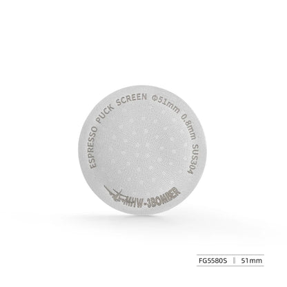 MHW-3BOMBER Espresso Puck Screen – 51/53/58.5mm Reusable Stainless Steel Coffee Filter, 0.8/0.2mm Thickness Coffee Tool