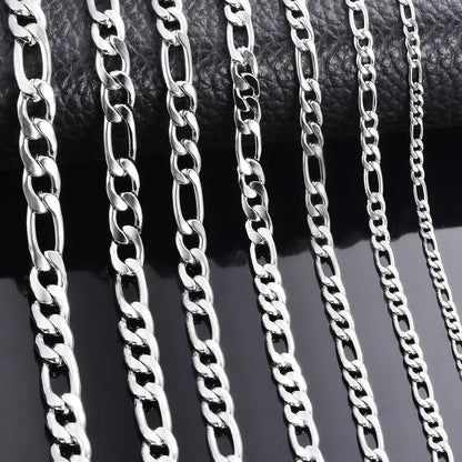 925 Sterling Silver Necklace — 2–12mm Width, 40–75cm Long Chain with Lobster Clasp for Men & Women, Engagement Jewelry