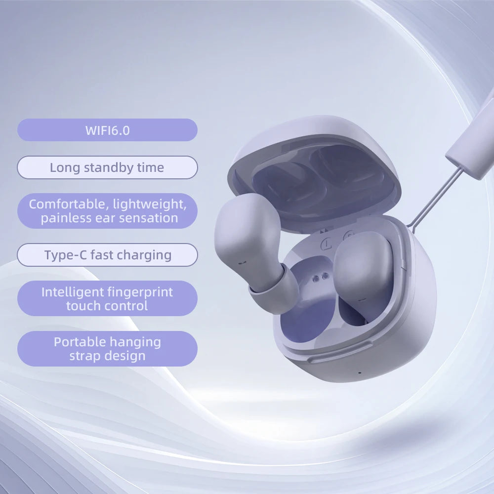 MINISO Bluetooth 6.0 Earbuds - Ergonomic HiFi Stereo Gaming Earphones with Microphone
