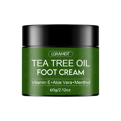 Tea Tree Oil Foot Cream – Exfoliating Foot Care for Rough, Cracked Feet, Softening & Long-Lasting Moisturization