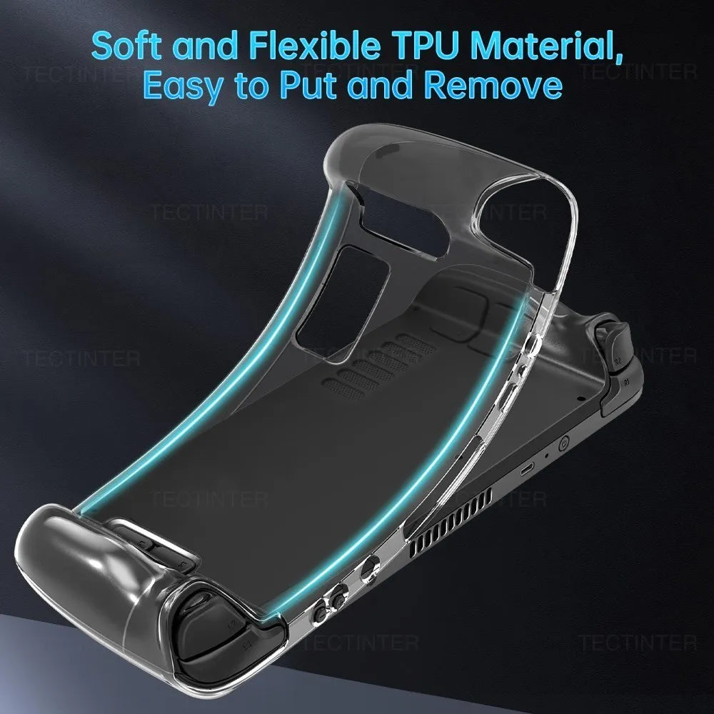 Transparent TPU Protective Case for Steam Deck – Anti-Drop Back Cover Sleeve Compatible with Steam Deck Accessories
