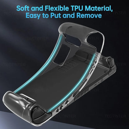 Transparent TPU Protective Case for Steam Deck – Anti-Drop Back Cover Sleeve Compatible with Steam Deck Accessories