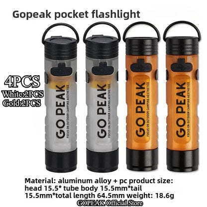 GOPEAK Mini Pocket Flashlight – Outdoor Key Clip LED Cap Light, Long-Lasting Emergency & Disaster Relief 5050 Small Torch