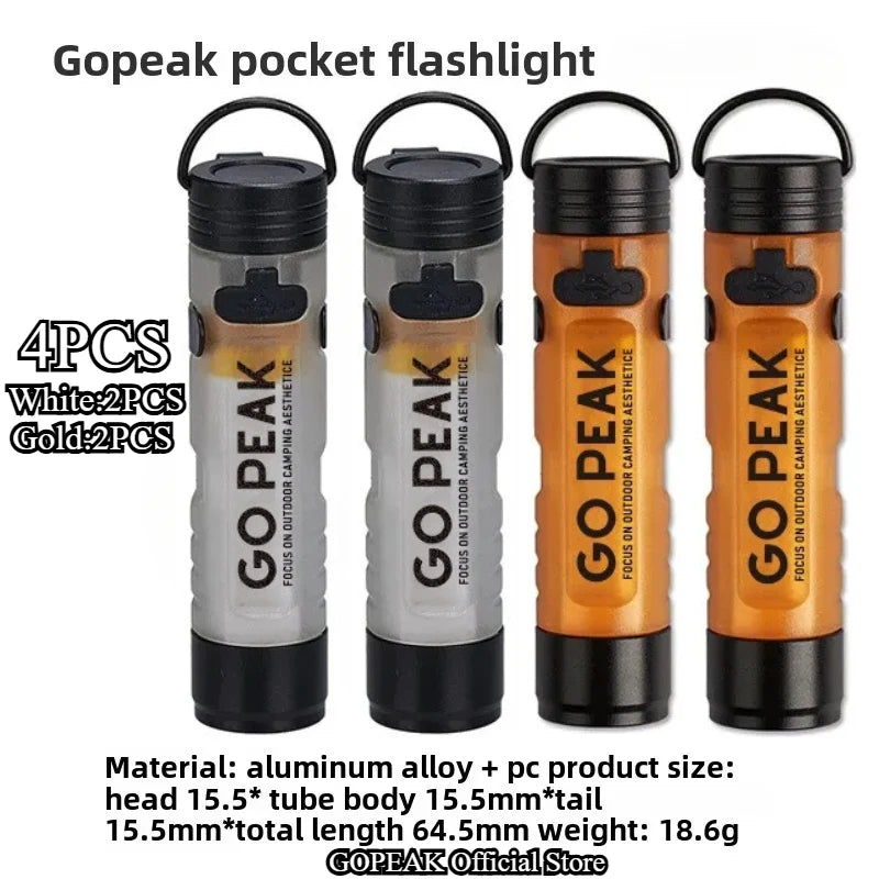 GOPEAK Pocket Mini LED Flashlight – Outdoor Key Clip Cap Light, Long-Lasting Emergency and Disaster Relief 5050 Small Torch