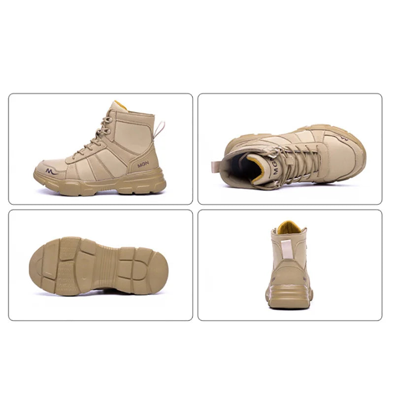Indestructible Work Boots – Steel Toe Safety Shoes for Men & Women, Puncture-Proof, Non-Slip Sneakers for Work