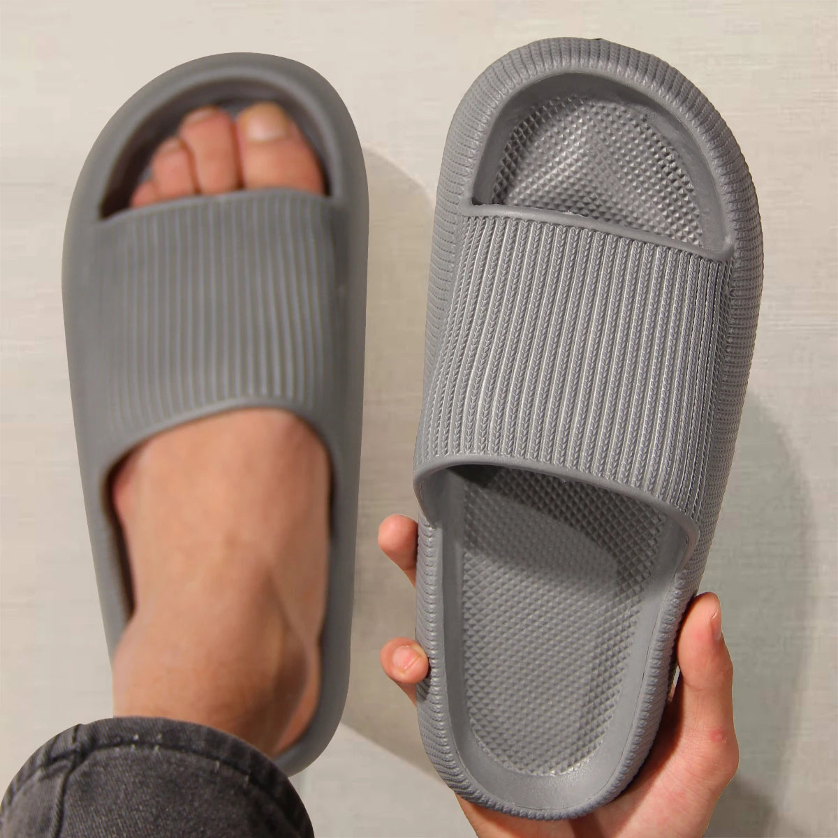 Men’s Soft-Soled Non-Slip Slippers – Summer Home EVA Comfort Slippers