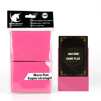 100PCS 66x91mm Matte Card Sleeves - Standard TCG Trading Card Protectors for Tarot & Board Games