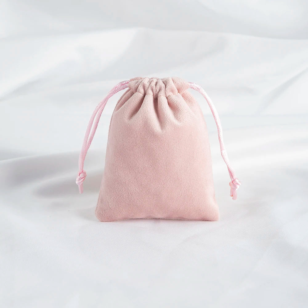 100-Pack Velvet Drawstring Jewelry Pouches - Personalized Logo Gift Bags for Wedding Favors, Candy & Makeup Packaging