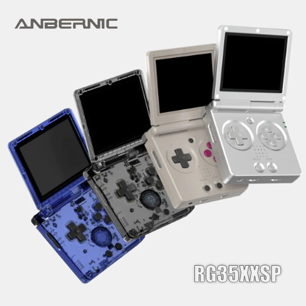 ANBERNIC RG35XXSP Retro Handheld Game Console – 3.5'' IPS Screen, 3300mAh Battery, HDMI Out, Bluetooth 4.2, 5K Games