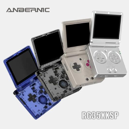 ANBERNIC RG35XXSP Retro Handheld Game Console – 3.5'' IPS Screen, 3300mAh Battery, HDMI Out, Bluetooth 4.2, 5K Games