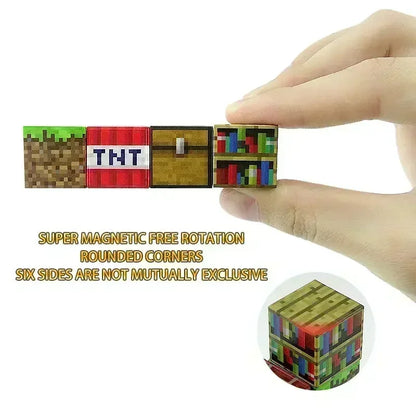 Magnetic Building Blocks Set – Mine World Cube Magnet, STEM Toy for Kids 3+, DIY Model, Best Montessori Sensory Gift