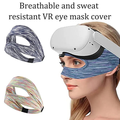 VR Eye Mask Cover | Breathable, Sweat-Absorbing, Anti-Slip Virtual Reality Headwear Accessory