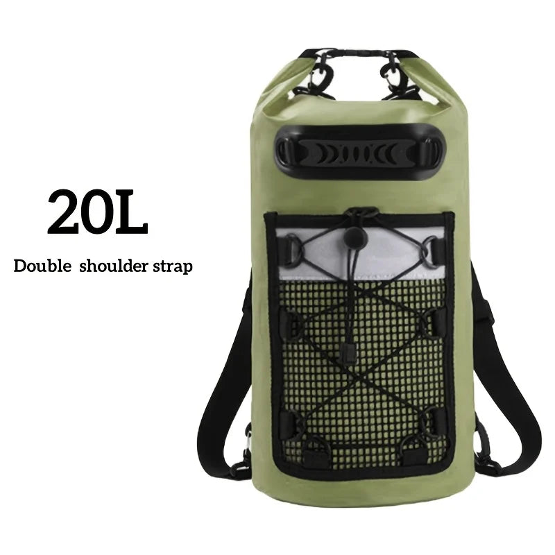 Waterproof Dry Bag Backpack 10L/20L – PVC Swimming Pack for Kayaking, Trekking, Boating, Surfing & Outdoor Use