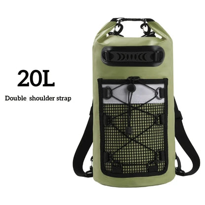 Waterproof Dry Bag Backpack 10L/20L – PVC Swimming Pack for Kayaking, Trekking, Boating, Surfing & Outdoor Use
