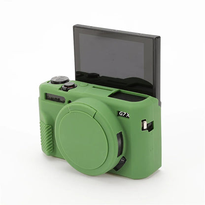Canon G7X Silicone Camera Case - Soft Rubber Shockproof Body Cover with Lens Cap for G7X Mark II III G7XII G7X2 G7XIII G7X3